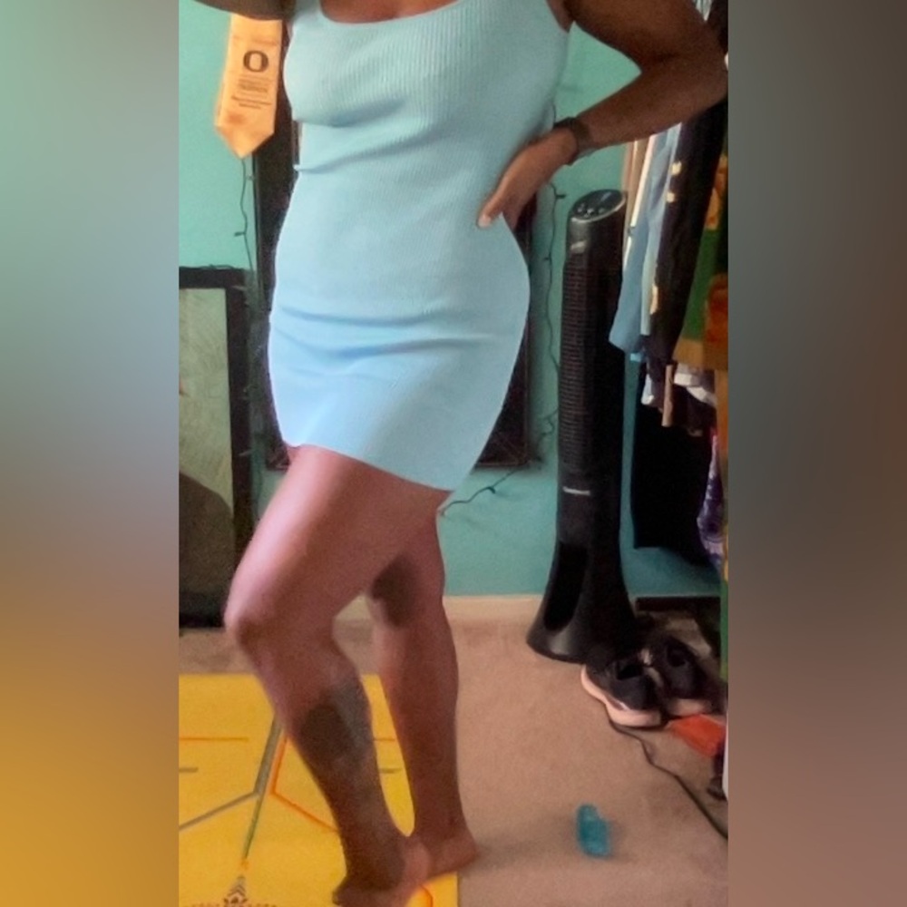 Stretchy sky blue dress